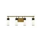 Luminaire de vanité Savoy House 8-1638-4-143 Abel 4 Lumières 32W Noir mat avec accents en laiton chaud
