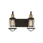 Luminaire de vanité Savoy House 8-1780-2-79 Lansing 2 Lumières 120W Bronze anglais et laiton chaud