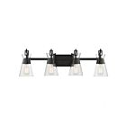 Luminaire de vanité Savoy House Essentials 8-1830-4-BK Lakewood 4 Lumières 240W Noir mat