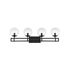 Luminaire de vanité Savoy House Essentials 8-1860-4-BK Crosby 4 Lumières 240W Noir mat