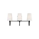 Luminaire de vanité Savoy House Essentials 8-2542-3-89 Cameron 3 Lumières 120W Noir mat