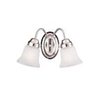Luminaire de vanité Savoy House Essentials 8-3280-2-SN Brighton 2 Lumières 120W Nickel satiné