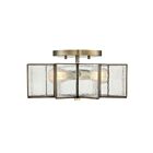 Plafonnier Semi Encastré Savoy House Meridian M60004Nb 2 Lumières 120W Laiton Naturel