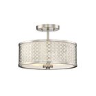 Plafonnier Semi Encastré Savoy House Meridian M60016Bn 2 Lumières 120W Nickel Brossé