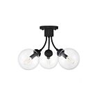 Plafonnier Semi Encastré Savoy House Meridian M60060Mbk 3 Lumières 180W Noir Mat