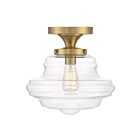 Plafonnier Semi Encastré Savoy House Meridian M60069Nb 1 Lumière 60W Laiton Naturel