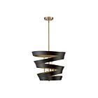 Suspendu Savoy House Meridian M70009-46 4 Lumières 240W Noir Mat Avec Or