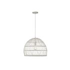 Suspendu Savoy House Meridian M70106Wr 1 Lumière 60W Rotin Blanc Avec Douille Blanche