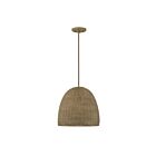 Suspendu Savoy House Meridian M70107Nwic 1 Lumière 60W Osier Naturel