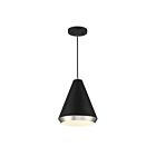 Suspendu Savoy House Meridian M70122Mbkpn 1 Lumière 60W Noir Mat Avec Nickel Poli