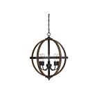 Lustre Savoy House M70041WB 5 Lumières 300W Bois avec noir