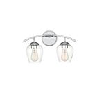 Luminaire de vanité Savoy House Meridian M80031CH  2 Lumières 120W Noir mat et laiton naturel
