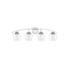 Luminaire de vanité Savoy House Meridian M80033CH  4 Lumières 240W Noir mat et laiton naturel
