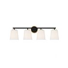 Luminaire de vanité Savoy House Meridian M80079MBKNB  4 Lumières 240W Noir mat et laiton naturel