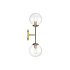 Applique Murale Savoy House Meridian  M90001Nb 2 Lumières Laiton Naturel