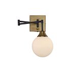 Applique Murale Savoy House Meridian  M90006-79 1 Lumière Bronze Huilé Frotté Avec Laiton Naturel
