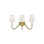 Applique Murale Savoy House Meridian  M90056Nb 3 Lumières Laiton Naturel