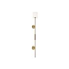 Applique Murale Savoy House Meridian M90063Nb 1 Lumière Laiton Naturel Avec Accent En Cuir