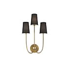 Applique Murale Savoy House Meridian  M90065Nb 3 Lumières Laiton Naturel