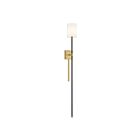 Applique Murale Savoy House Meridian M90069Bnb 1 Lumière Noir Avec Accents En Laiton Naturel