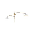 Applique Murale Savoy House Meridian  M90088Whnb 2 Lumières Blanc Avec Laiton Naturel