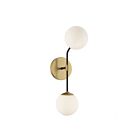 Applique Murale Savoy House Meridian  M90098Mbknb 2 Lumières Noir Mat Et Laiton Naturel