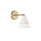 Applique Murale Savoy House Meridian  M90103Whnb 1 Lumière Blanc Et Laiton Naturel