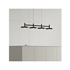 Suspendu linéaire Systema Staccato Sonneman 1785.14 105W 5 lumières laiton peint