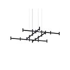 Suspendu en forme de dièse Systema Staccato Sonneman 1791.25 2352W 28 lumières satin noir