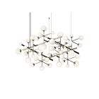 Suspendu carré Nebula Sonneman 2065.13 3W 15 lumières nickel satiné