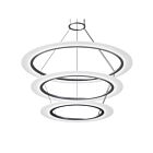 Suspendu LED à anneau Arctic Rings Sonneman 2076.16 50W 3 lumières aluminium satiné brillant