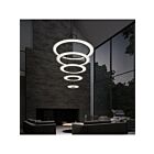Suspendu LED à anneau Arctic Rings Sonneman 2078.16 60W 5 lumières aluminium satiné brillant