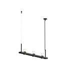 Suspendu sur poutre linéaire Intervals Sonneman 20QKL04B 14W 3 lumières satin noir