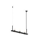 Suspendu sur poutre linéaire Intervals Sonneman 20QKL04C 14W 3 lumières satin noir
