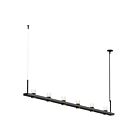 Suspendu sur poutre linéaire Intervals Sonneman 20QKL08C 27W 6 lumières satin noir