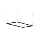 Suspendu sur poutre linéaire Intervals Sonneman 20QKR48B 82W 18 lumières satin noir