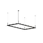 Suspendu sur poutre linéaire Intervals Sonneman 20QKR48C 82W 18 lumières satin noir
