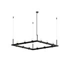 Suspendu sur poutre linéaire Intervals Sonneman 20QKS04B 56W 12 lumières satin noir