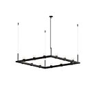 Suspendu sur poutre linéaire Intervals Sonneman 20QKS04C 56W 12 lumières satin noir