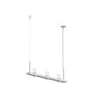 Suspendu sur poutre linéaire Intervals Sonneman 20QWL04B 14W 3 lumières satin blanc