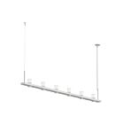 Suspendu sur poutre linéaire Intervals Sonneman 20QWL08B 27W 6 lumières satin blanc
