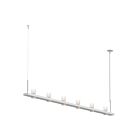 Suspendu sur poutre linéaire Intervals Sonneman 20QWL08C 27W 6 lumières satin blanc