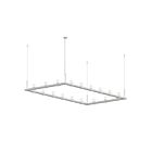 Suspendu sur poutre linéaire Intervals Sonneman 20QWR48B 82W 18 lumières satin blanc