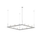 Suspendu sur poutre linéaire Intervals Sonneman 20QWS04C 56W 12 lumières satin blanc