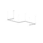 Suspendu sur poutre linéaire Intervals Sonneman 20QWZ46C 96W 21 lumières satin blanc