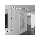 Barre lumineuse LED pour salle de bain Purolinear 360 Sonneman 23QSKN122R120PHA 21W 3 lumières satin noir