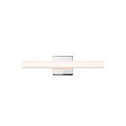 Barre lumineuse LED pour salle de bain SQ-bar Sonneman 2420.01 13W chrome poli