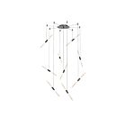 Suspendu LED Ballet Sonneman 2893.25 41W 9 lumières satin noir
