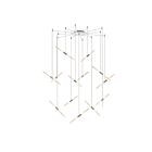 Suspendu LED Ballet Sonneman 2895.16 55W 13 lumières aluminium satiné brillant