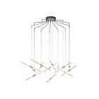 Suspendu LED Ballet Sonneman 2896.16 55W 13 lumières aluminium satiné brillant